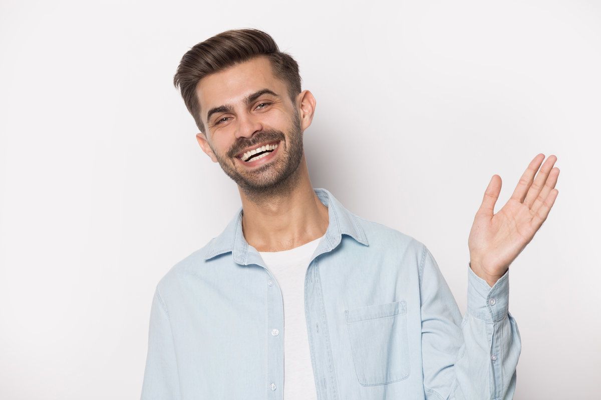 Man happy smiling