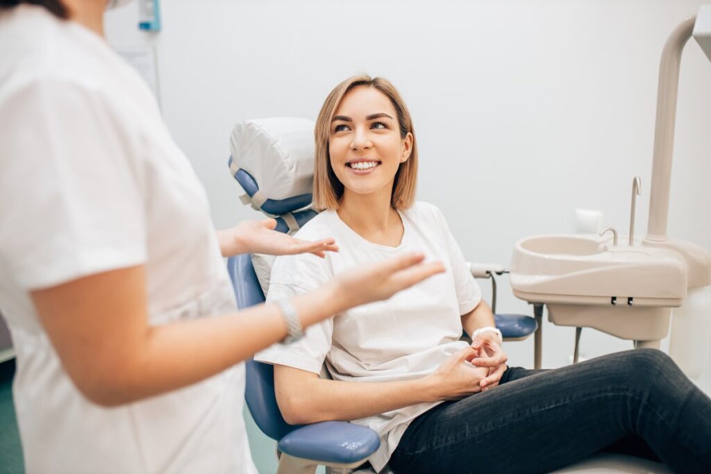 Patient relaxed and comfortable during dental root canal treatment